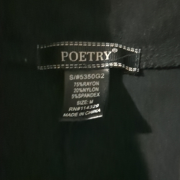 Poetry Black Open Front Vest - Picture 4 of 5